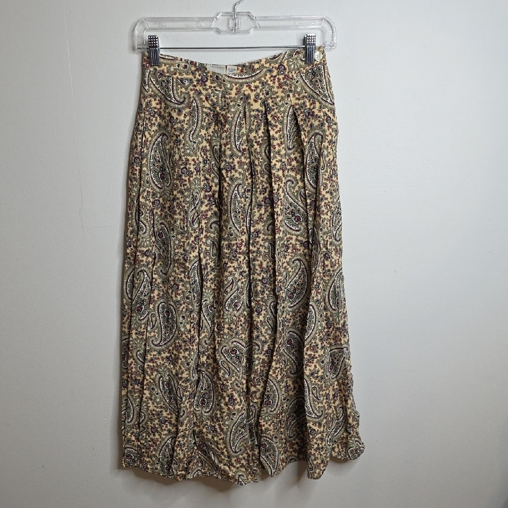 Paisley Print Midi Skirt VINTAGE SZ 4